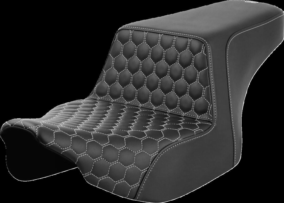 Saddlemen Step Up HC Seat, Silver Stitching - 23+ Touring Seat Saddlemen