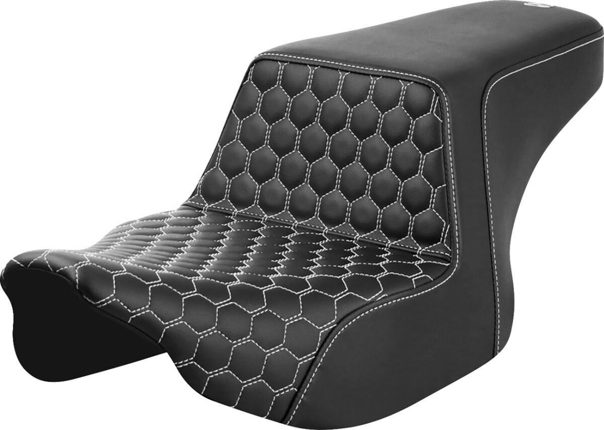 Step Up HC Seat, White Stitching - 23+ Touring Seat Saddlemen Default Title