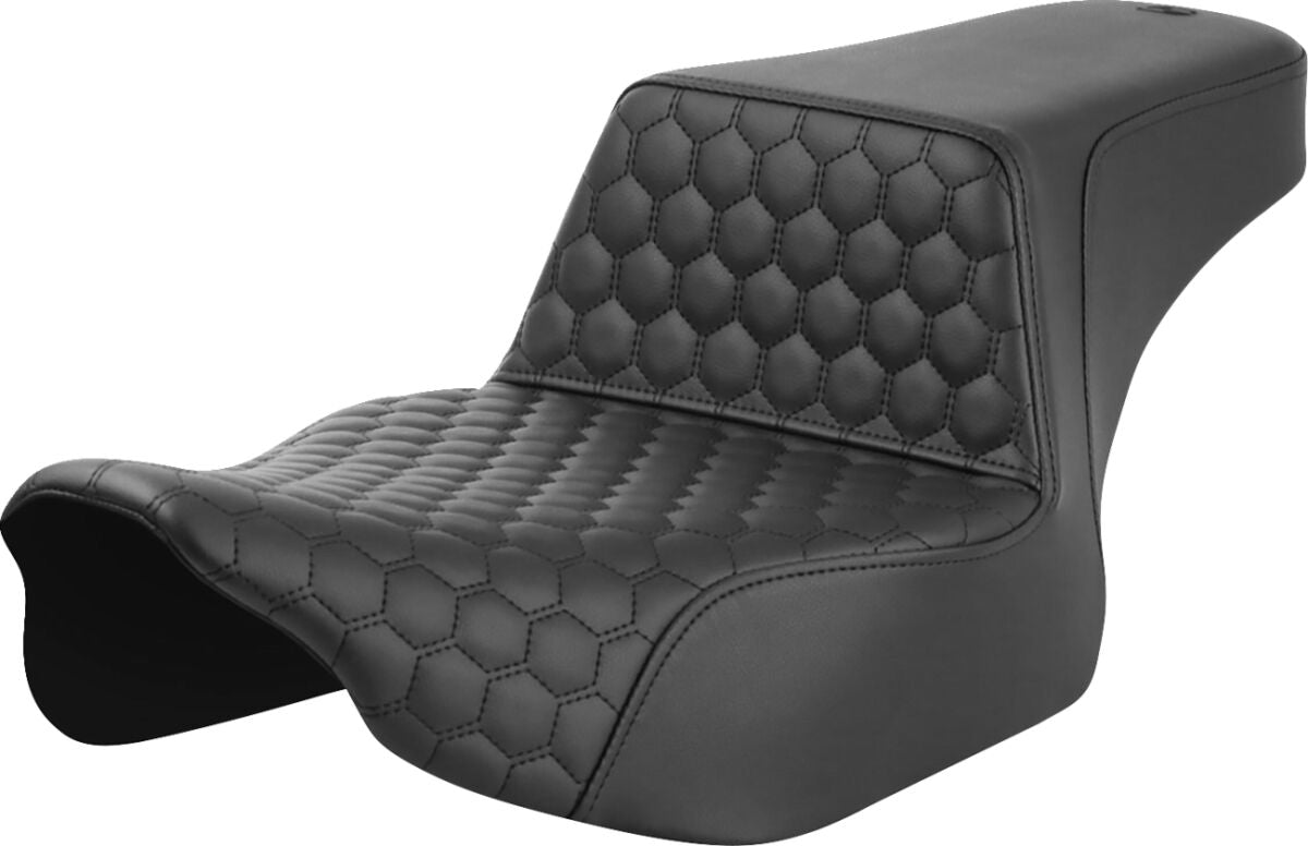 Step Up HC Ext Reach Seat, Black Stitch - 23+ Touring Seat Saddlemen Default Title