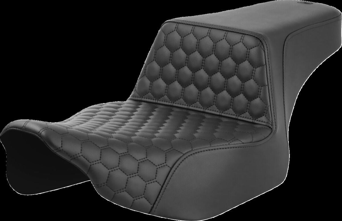 Saddlemen Step Up HC Ext Reach Seat, Black Stitch - 23+ Touring Seat Saddlemen