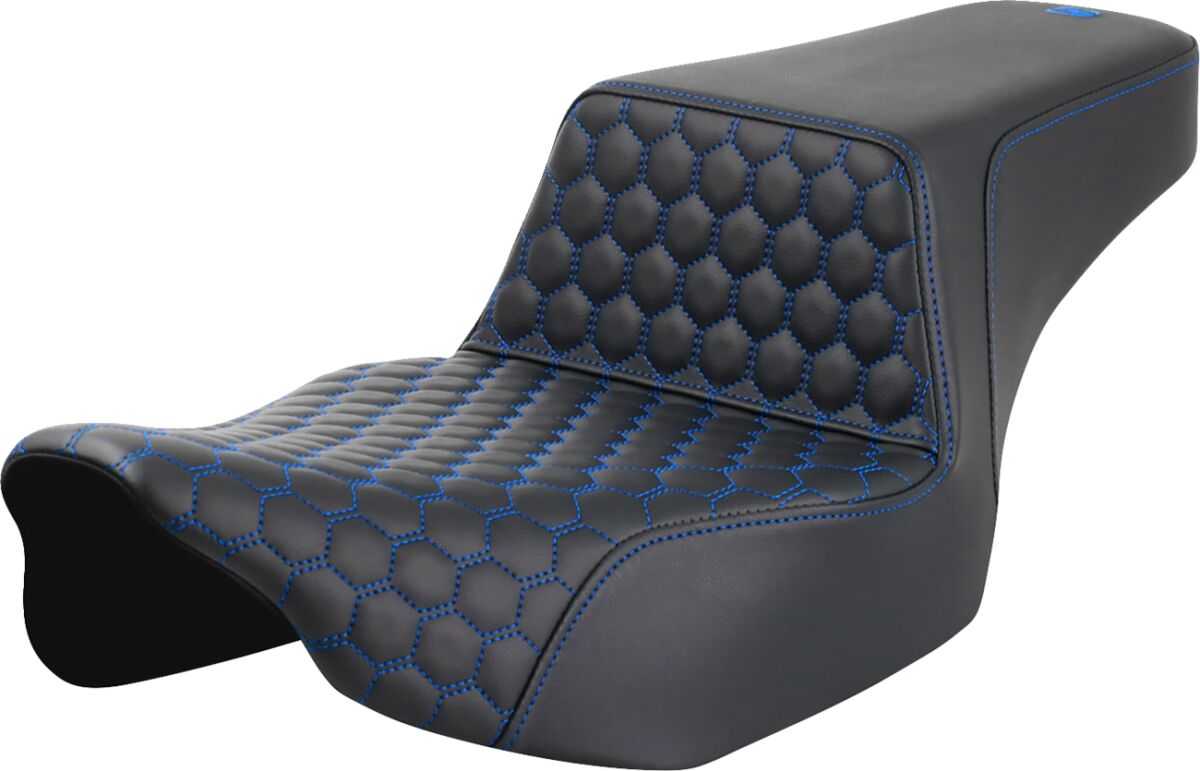 Step Up HC Ext Reach Seat, Blue Stitch - 23+ Touring Seat Saddlemen Default Title