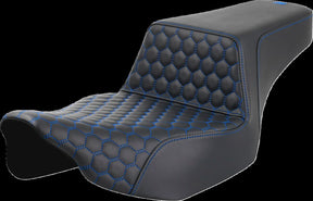 Saddlemen Step Up HC Ext Reach Seat, Blue Stitch - 23+ Touring Seat Saddlemen
