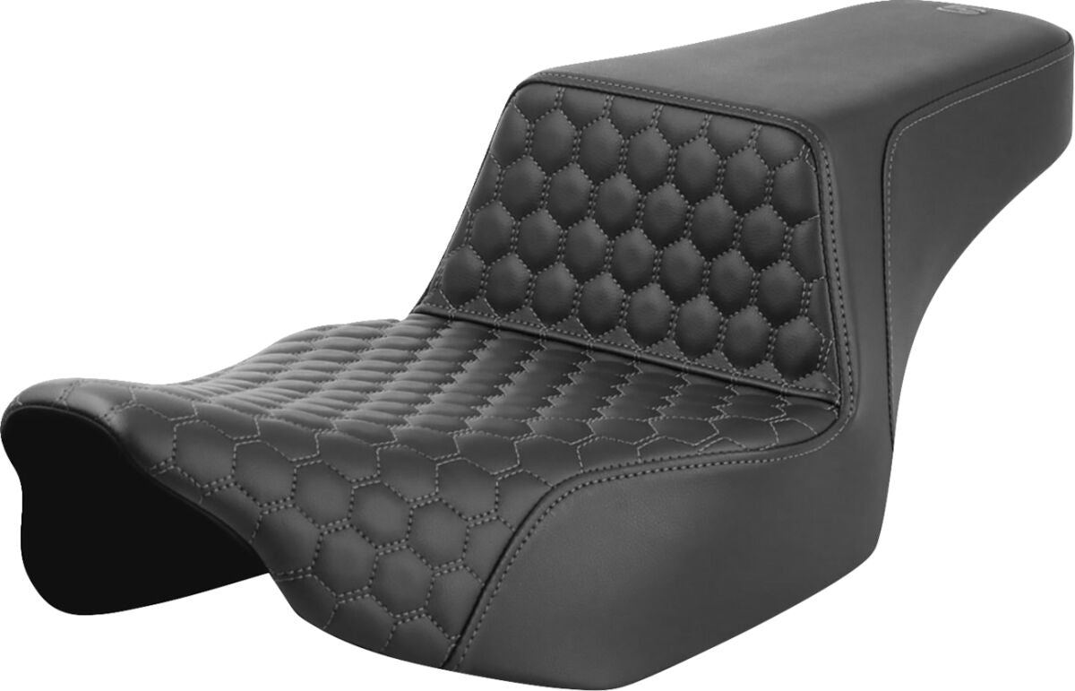 Step Up HC Ext Reach Seat, Gray Stitch - 23+ Touring Seat Saddlemen Default Title