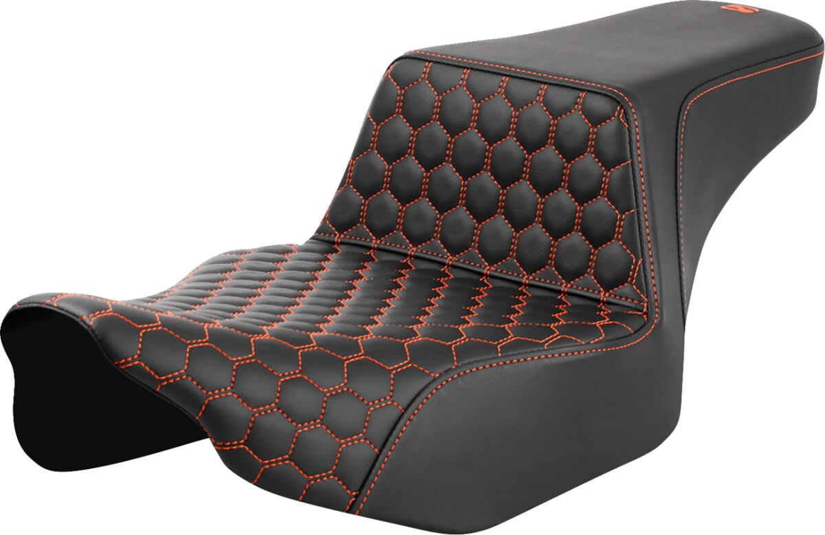 Step Up HC Ext Reach Seat, Orange Stitch - 23+ Touring Seat Saddlemen Default Title