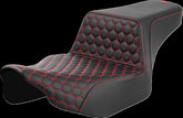 Saddlemen Step Up HC Ext Reach Seat, Red Stitch - 23+ Touring Seat Saddlemen