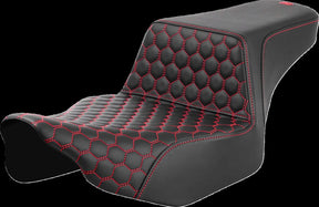 Saddlemen Step Up HC Ext Reach Seat, Red Stitch - 23+ Touring Seat Saddlemen