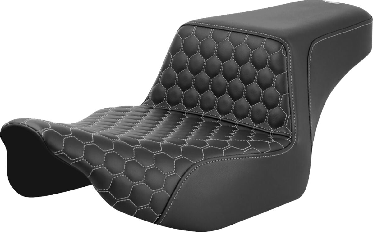 Step Up HC Ext Reach Seat, Silver Stitch - 23+ Touring Seat Saddlemen Default Title