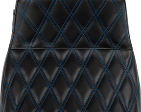 Le Pera Tailwhip Double Diamond Seat, Blue Stitch - 23+ Touring Seat Le Pera