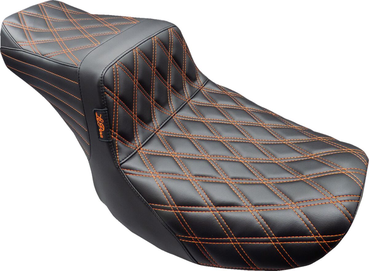 Le Pera TailWhip Double Diamond Seat, Burnt Orange - 23+ Touring Seat Le Pera