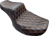 Le Pera TailWhip Double Diamond Seat, Burnt Orange - 23+ Touring Seat Le Pera
