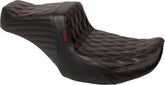 Le Pera Tailwhip Double Diamond Seat, Grey Stitch - 23+ Touring Seat Le Pera
