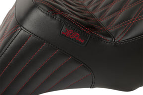 Le Pera Tailwhip Double Diamond Seat, Grey Stitch - 23+ Touring Seat Le Pera