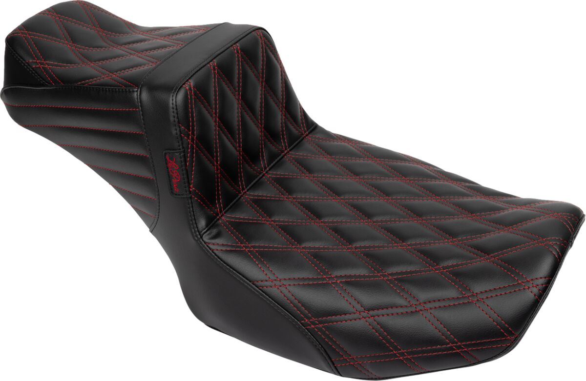 Le Pera Tailwhip Daddy Long Legs Double Diamond Seat, Red Stitch - 23+ Touring Seat Le Pera