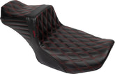Le Pera Tailwhip Daddy Long Legs Double Diamond Seat, Red Stitch - 23+ Touring Seat Le Pera