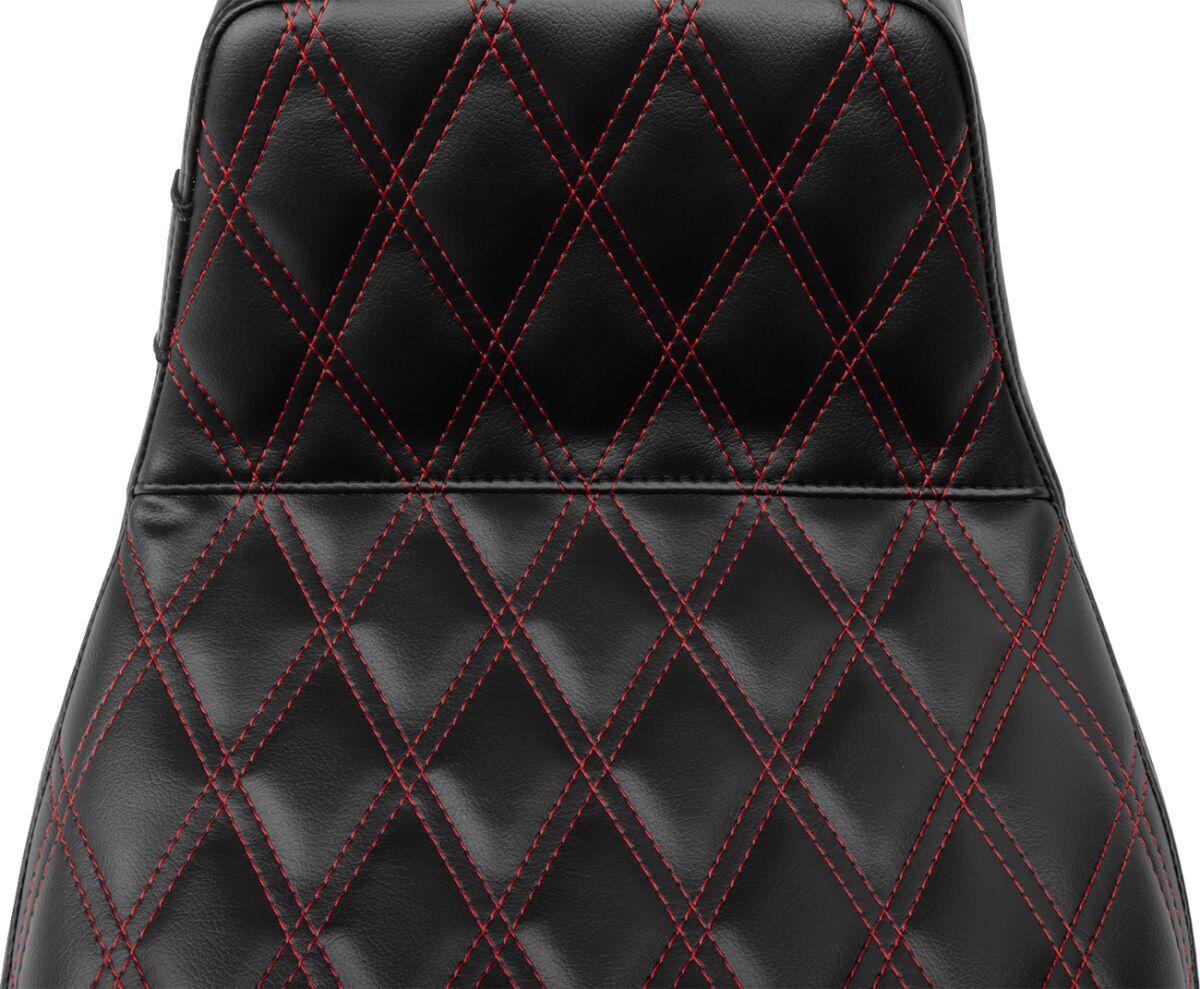 Le Pera Tailwhip Daddy Long Legs Double Diamond Seat, Red Stitch - 23+ Touring Seat Le Pera