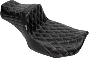 Le Pera Tailwhip Daddy Long Legs Double Diamond Seat, Grey Stitch - 23+ Touring Seat Le Pera