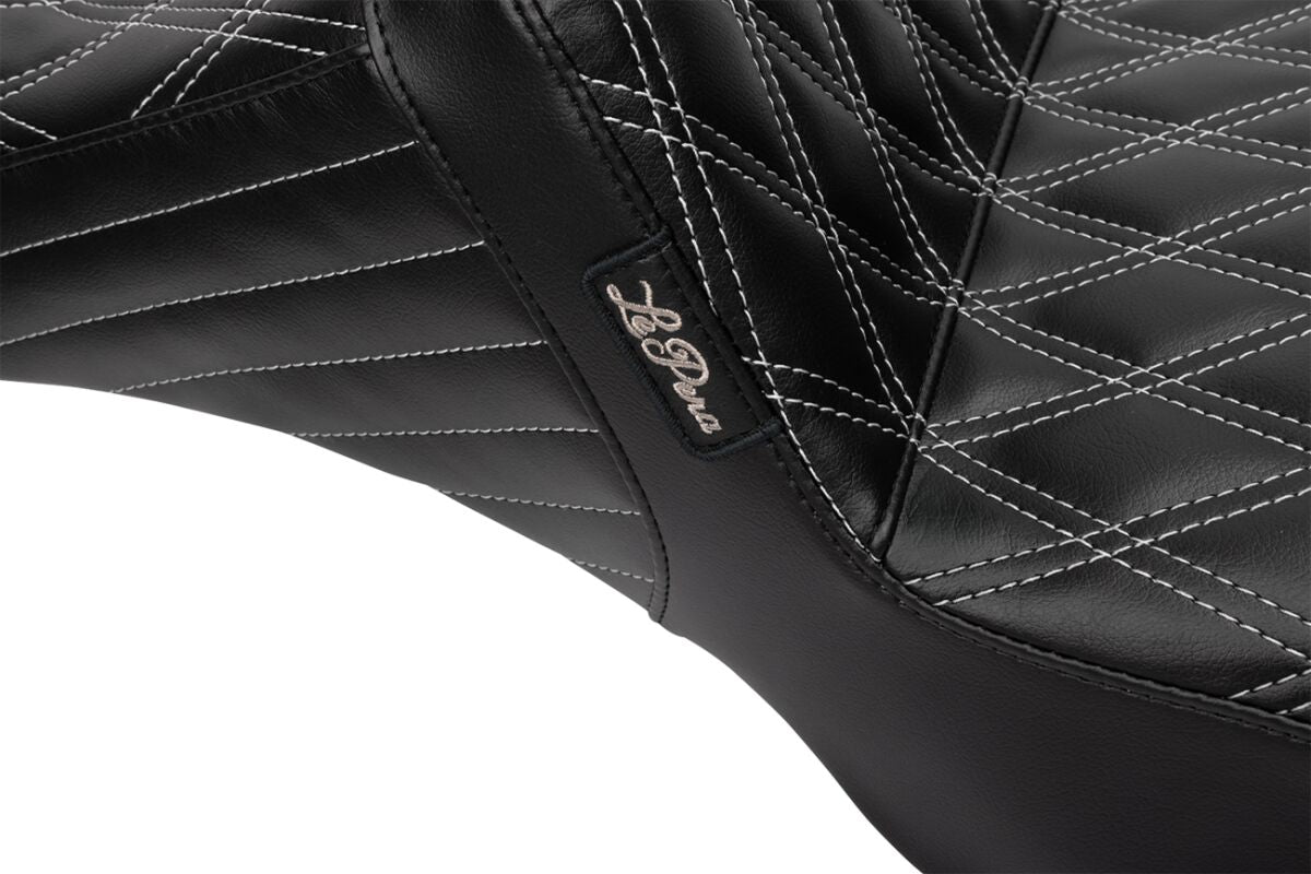 Le Pera Tailwhip Daddy Long Legs Double Diamond Seat, Grey Stitch - 23+ Touring Seat Le Pera