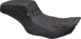 Mustang Seat Squareback Ddiamond Black Org Thrd Smth Pass Seat Mustang