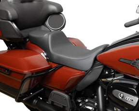 Drag Specialties Seats Seat Predator 3 2 Up Ext. Smooth Solar Leather Touring Seat Drag Specialties