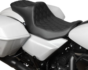 Drag Specialties Seats Predator III Seat, Double Diamond Black Stitching - 23+ Touring Seat Drag Specialties