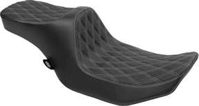 Drag Specialties Seats Predator Ii Seat Double Diamond Silver Stitching Flt/Flh '23 '24 Seat Drag Specialties