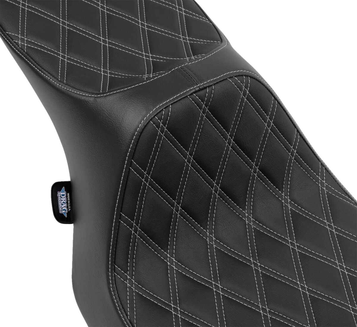 Drag Specialties Seats Predator Ii Seat Double Diamond Silver Stitching Flt/Flh '23 '24 Seat Drag Specialties