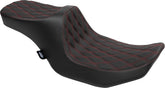 Drag Specialties Seats Predator Ii Seat Double Diamond Red Stitching Flt/Flh '23 '24 Seat Drag Specialties