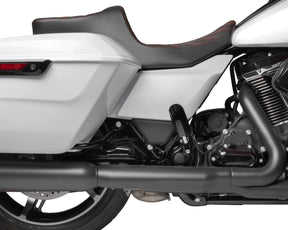 Drag Specialties Seats Predator Ii Seat Double Diamond Red Stitching Flt/Flh '23 '24 Seat Drag Specialties
