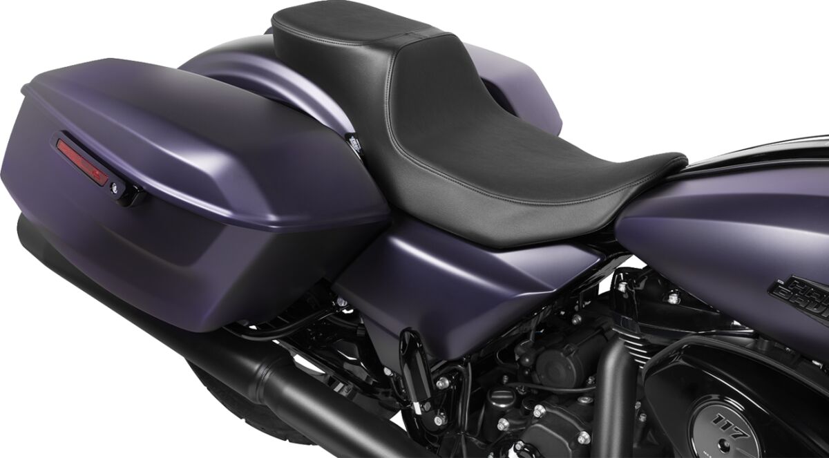 Drag Specialties Seats Seat Predator 2up Performance Smooth Vinyl Extended Reach Seat Drag Specialties