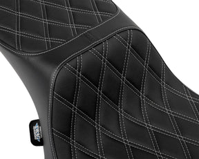 Drag Specialties Seats Seat Predator 2up Performance Dd Slvr Vinyl Extended Reach Seat Drag Specialties