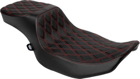Drag Specialties Seats Seat Predator 2up Performance Dd Red Vinyl Extended Reach Seat Drag Specialties