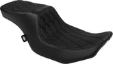 Drag Specialties Seats Seat Peformance Predator 2 Up Double Diamond Black Vinyl Seat Drag Specialties Seats