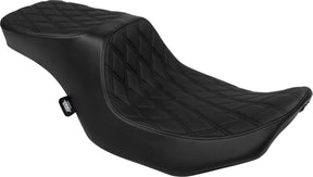 Drag Specialties Seats Seat Peformance Predator 2 Up Double Diamond Black Vinyl Seat Drag Specialties Seats