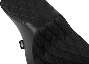 Drag Specialties Seats Seat Peformance Predator 2 Up Double Diamond Black Vinyl Seat Drag Specialties Seats