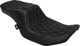 Drag Specialties Seats Seat Peformance Predator 2 Up Double Diamond Silver Vinyl Seat Drag Specialties