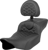 Saddlemen RoadSofa Ext. Reach Tri-Gripper Seat w/Driver's Backrest - 23+ Touring Seat Saddlemen