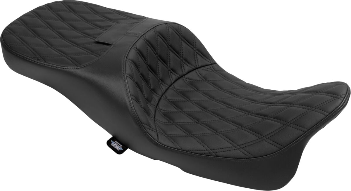 Drag Specialties Seats Seat Freedom Extended Reach Dd Stitch Black Vinyl Touring Seat Drag Specialties