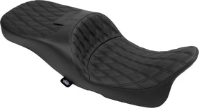 Drag Specialties Seats Seat Freedom Extended Reach Dd Stitch Black Vinyl Touring Seat Drag Specialties