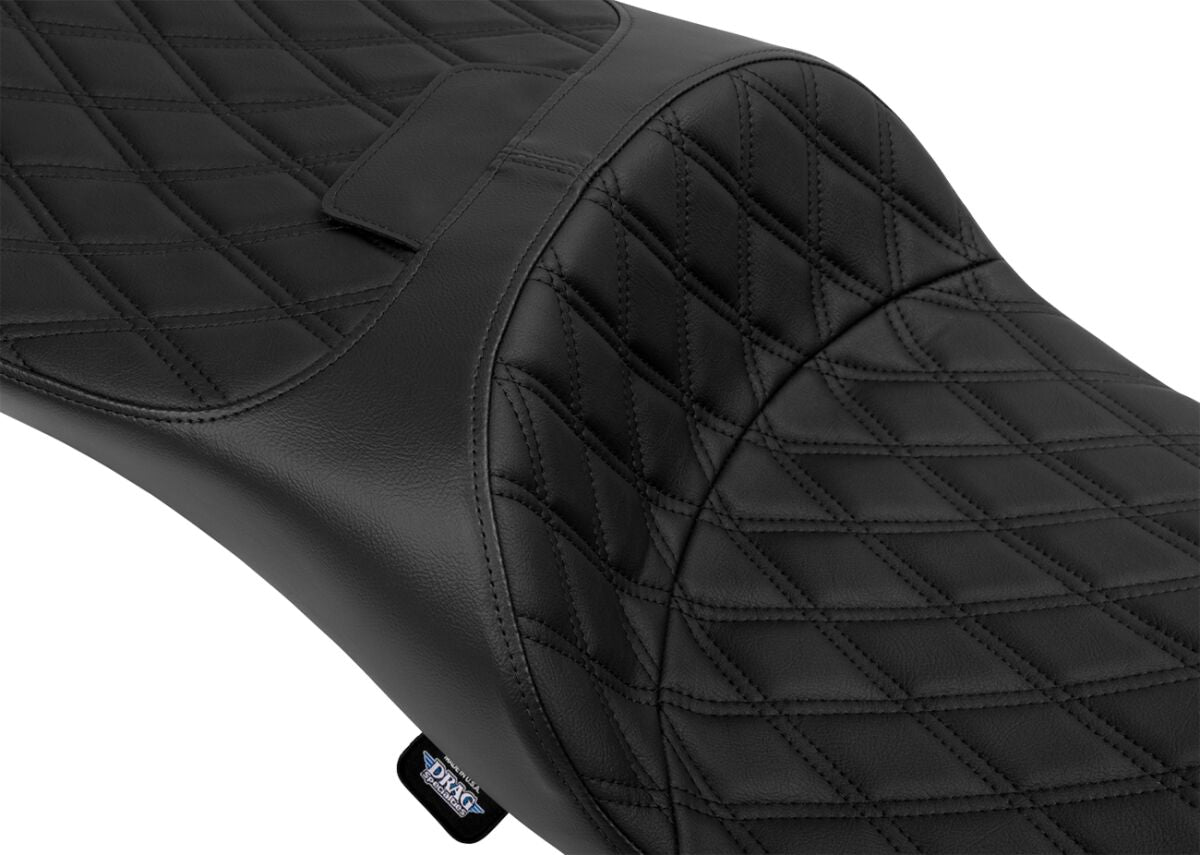 Drag Specialties Seats Seat Freedom Extended Reach Dd Stitch Black Vinyl Touring Seat Drag Specialties