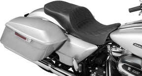 Drag Specialties Seats Seat Freedom Extended Reach Dd Stitch Black Vinyl Touring Seat Drag Specialties
