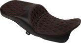 Drag Specialties Seats Seat Freedom Extended Reach Dd Stitch Red Vinyl Touring Seat Drag Specialties
