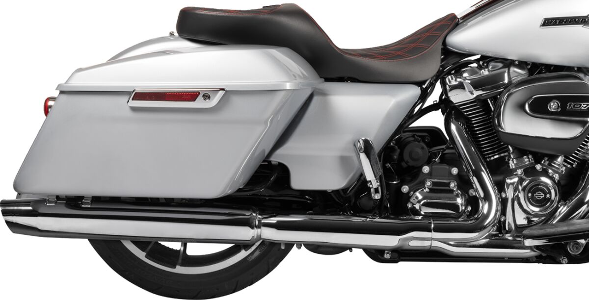 Drag Specialties Seats Seat Freedom Extended Reach Dd Stitch Red Vinyl Touring Seat Drag Specialties