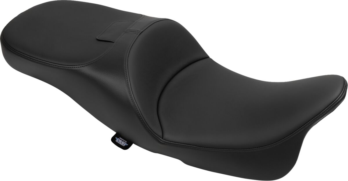 Drag Specialties Seats Seat Freedom Extnd Smooth Vinyl W/Solar Leather Touring Seat Drag Specialties