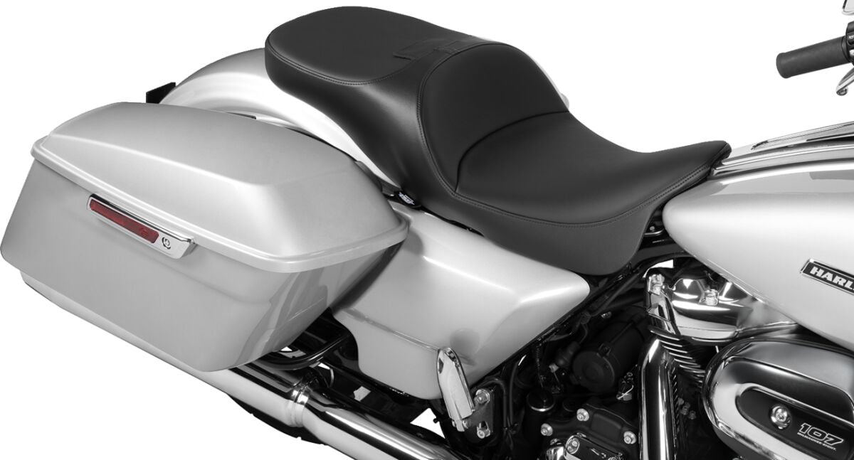 Drag Specialties Seats Seat Freedom Extnd Smooth Vinyl W/Solar Leather Touring Seat Drag Specialties