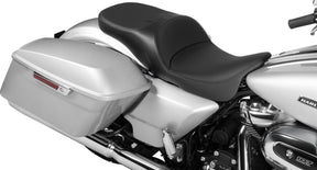 Drag Specialties Seats Seat Freedom Extnd Smooth Vinyl W/Solar Leather Touring Seat Drag Specialties