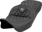 Saddlemen Roadsofa LS Seat, Silver Stitch - 08-24 Touring Seat Saddlemen