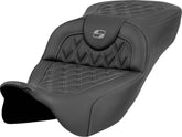 Extended Reach Roadsofa LS Seat, Gray Stitch - 08-24 Touring Seat Saddlemen Default Title