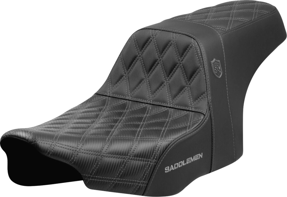 Saddlemen SDC Pro Series Performance Gripper Seat, Grey Stitch - 24+ Touring Seat Saddlemen