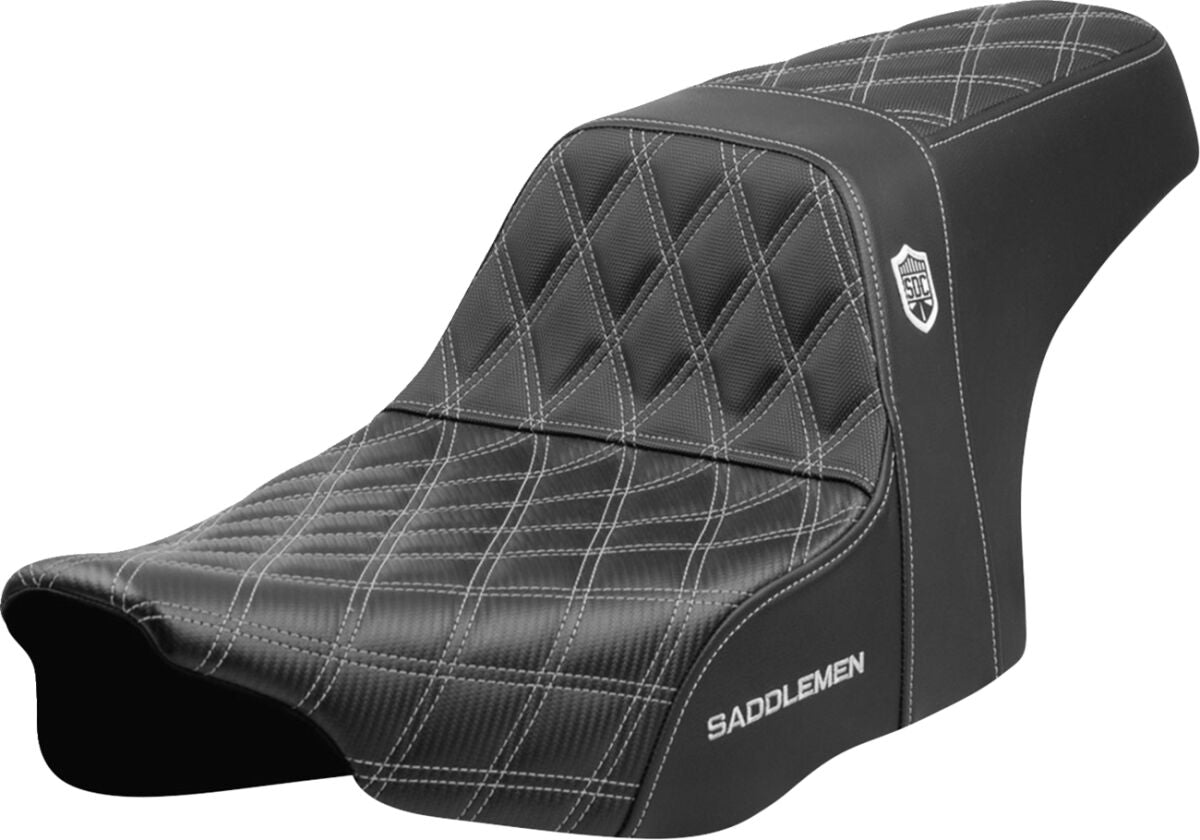 Saddlemen SDC Pro Series Performance Gripper Seat, Silver Stitch - 24+ Touring Seat Saddlemen