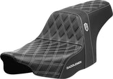 Saddlemen SDC Pro Series Performance Gripper Seat, White Stitch - 24+ Touring Seat Saddlemen